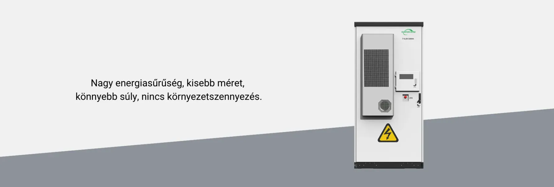 Enershare ipari energiatároló, konténeres akkumulátor