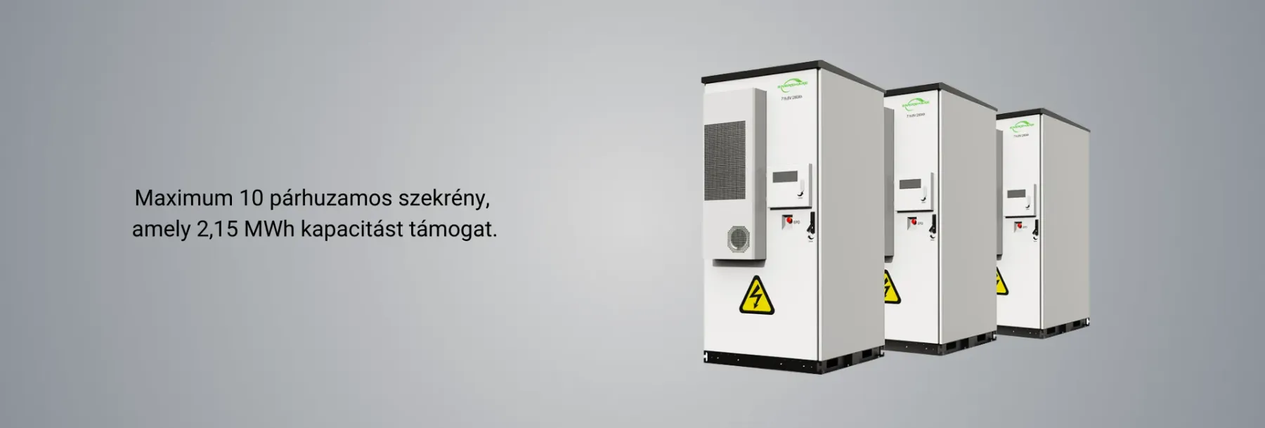 Enershare ipari energiatároló, konténeres akkumulátor